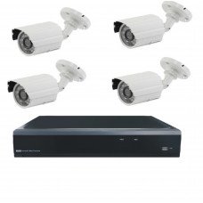 Комплект из 4 уличных видеокамер 2 Mpix и видеорегистратора